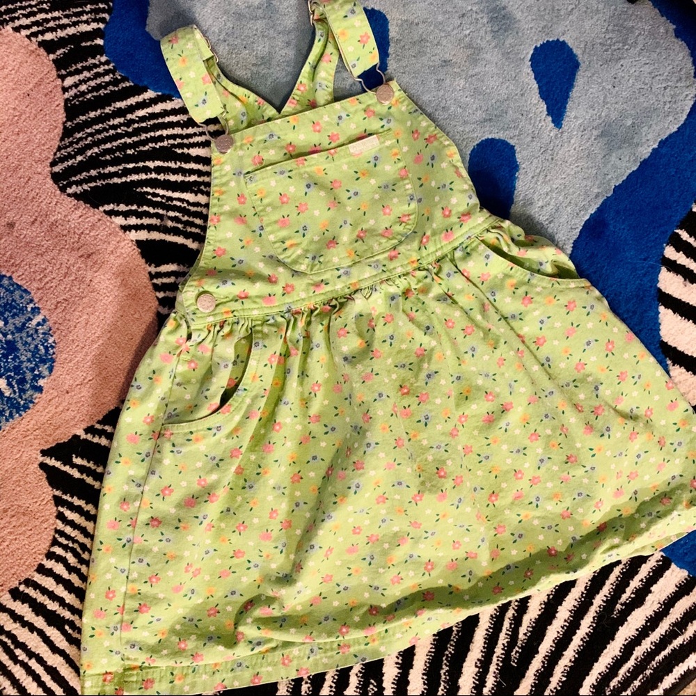 OshKosh B’Gosh Green Flower Jumper